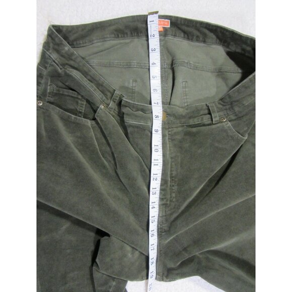 Modcloth women's army green stretch tapered leg corduroy pants 1X - Picture 10 of 12